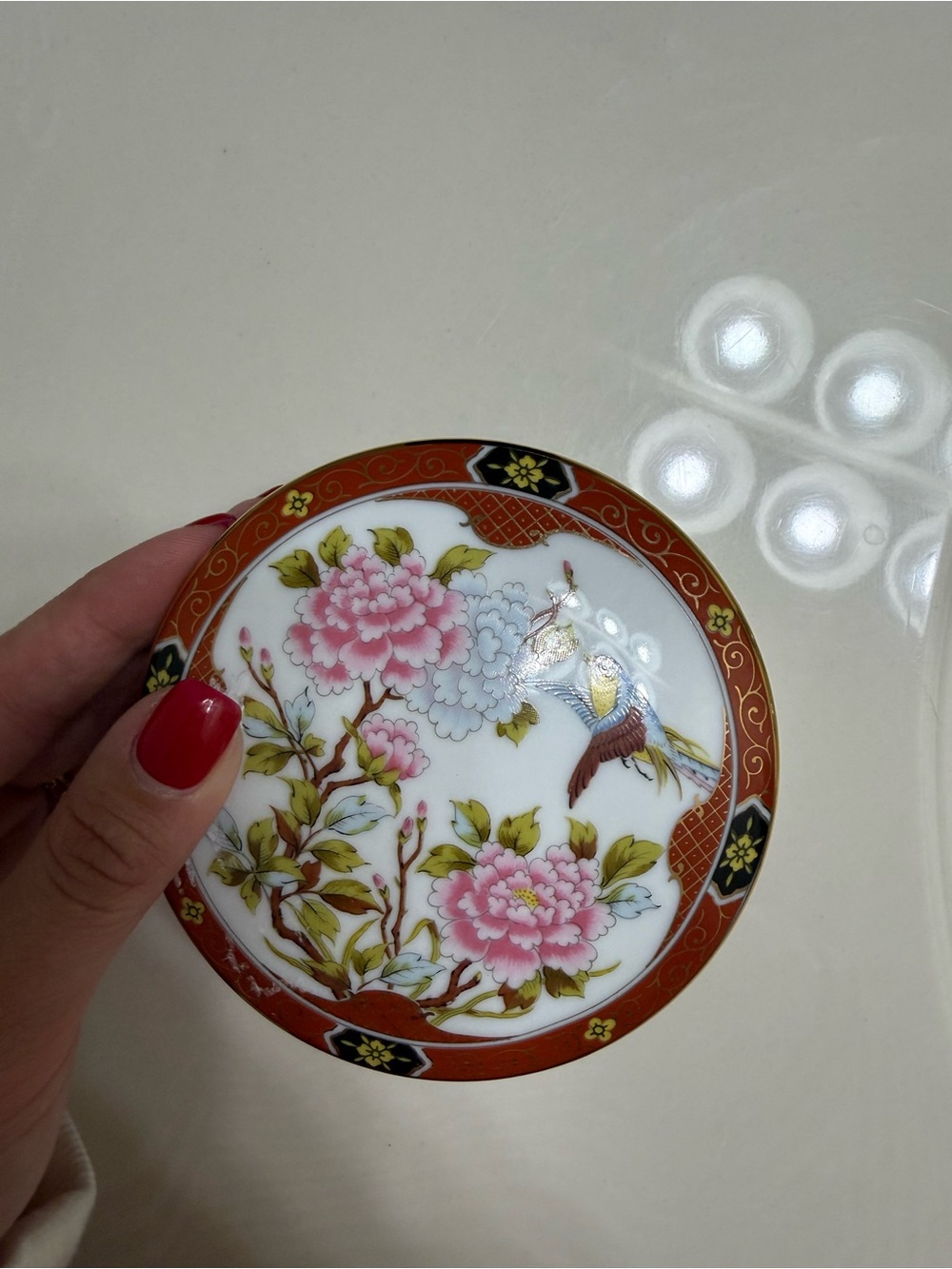 Antique Japanese Porcelain Trinket Dish